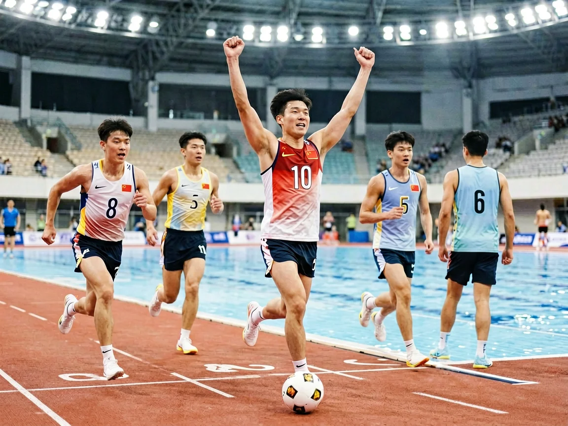 体育赛场准备,励志故事